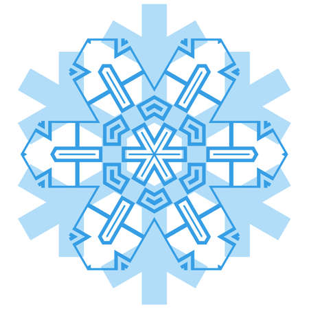 Simple snowflake icon isolated on white background. Snow flake element for Christmas winter design and New Year decoration. Refrigerator vector symbols or logoのイラスト素材