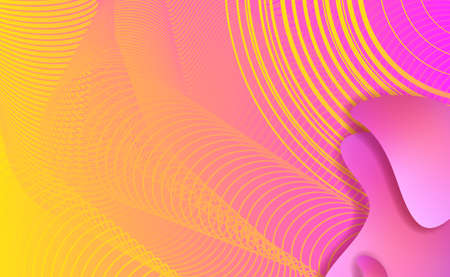 Liquid elements, mixed color plastic shapes or various organic bubbles on Thin Line Background....
