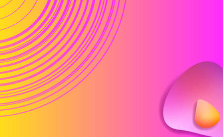 Liquid elements, mixed color plastic shapes or various organic bubbles on Thin Line Background....