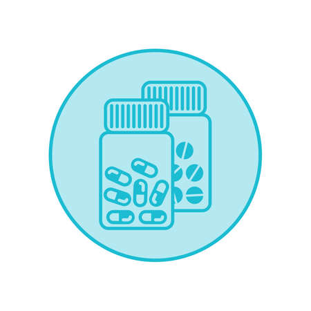 Blank medicine bottle icon isolated on white backgroundのイラスト素材