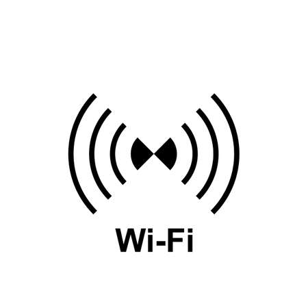 Simple wifi icon, hot spot vector illustration. Free internet zone symbol, wifi, internet access signのイラスト素材