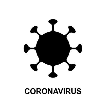 Coronavirus vector icon isolated. Corona virus simple icon, 2019-ncov symbol, covid-19 sign, pandemic pictogramのイラスト素材