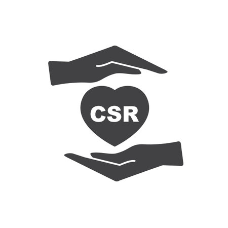 Corporate social responsibility vector icon. CSR symbol, sign, conceptのイラスト素材
