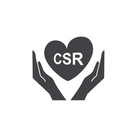 Corporate social responsibility vector icon. CSR symbol, sign, conceptのイラスト素材