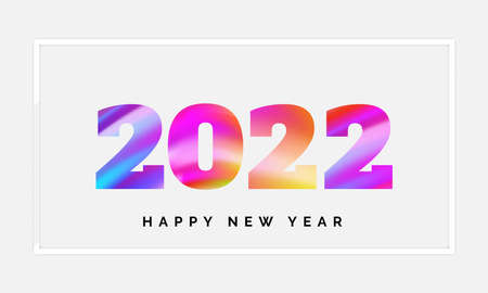 2022 Happy New Year Vector Numbers for Christmas Design. Winter Holidays Seasonal Flyer or Greeting...