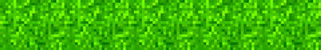 Pixel grass texture background. Green retro square grass pattern, abstract pixel landscape, 8bit game lawn wallpaperのイラスト素材