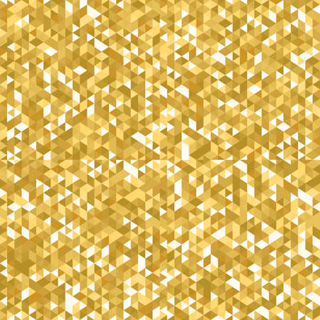 Geometric abstract background of golden elements. Trendy mosaic pattern, gold texturedのイラスト素材