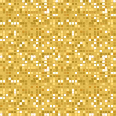 Geometric abstract background of golden elements. Trendy mosaic pattern, gold texturedのイラスト素材