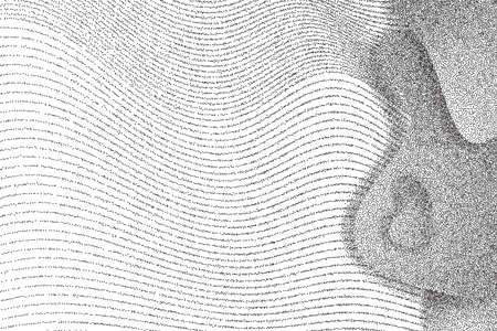 Waves Dot Texture Background. Halftone Wave Pattern, Half Tone Gradient, Dotted Design, Print with...