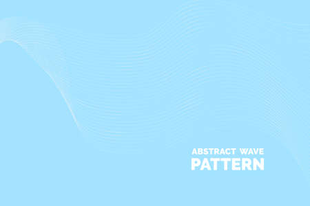abstract wave pattern. Wavy thin line background, blue border, soundwave lines texture, stripe...