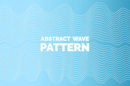 abstract wave pattern. Wavy thin line background, blue border, soundwave lines texture, stripe...