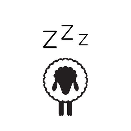 Zzz sheep icon. Snoring symbol, zzzz pictogram, snore sign, sleep sound vector illustrationのイラスト素材