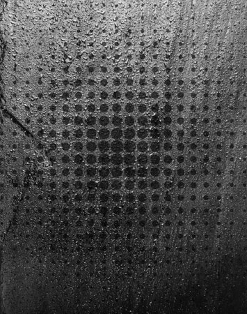 Black stone halftone texture background. Slate plate pattern with half tone dots