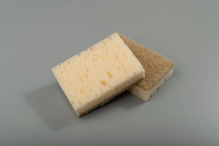 Natural Sponge, Eco Brown Sponges, Eco Friendly Hygiene Accessory, Brite Dishwasher on Gray...