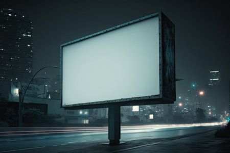Blank City Billboard, Outdoor Advertising Template, Street Banner Mockup, Big Signboard, Blank City Billboard, Abstract Generative AI Illustrationの素材