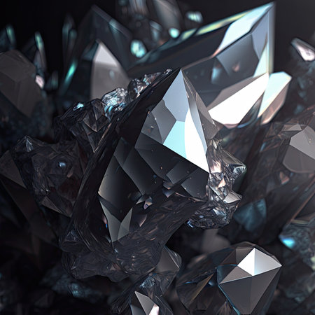 Diamond Crystal Texture Background, White Diamonds, Raw Gemstone Transparent Crystals, Diamond Druse Pattern, Generative AI Illustrationの素材