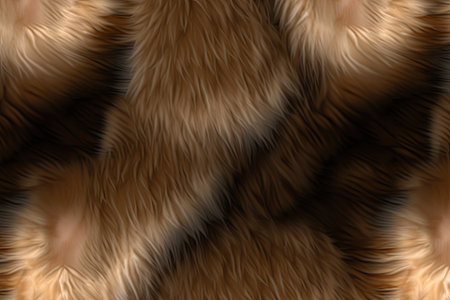 Brown Fur Texture Background, Wild Animal Hair Pattern, Fluffy Wool Mockup, Furry Background with Copy Space, Abstract Generative AI Illustrationの素材
