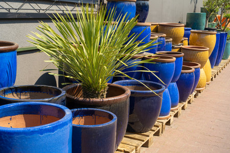 Color Flower Pots, Flowerpot Pattern, New Ceramic Pottery, Various Clay Handicraft, Garden Vase Design, Handmade Decorative Flower Pots Sellの写真素材