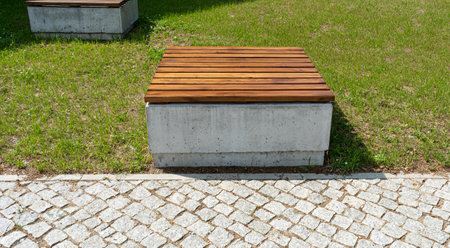 New Modern Bench in Park, Outdoor City Architecture, Wooden Benches, Outdoor Chair, Urban Public...