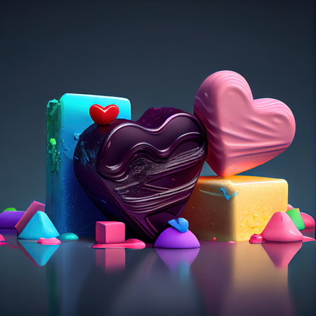 Handmade Soap, Artisan Cosmetic, Homemade Care Detergents, Color Handmade Soaps Drawing Imitation, Abstract Generative AI Illustrationの素材