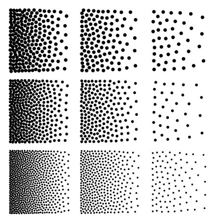 Gradient Dot Background, Half Tone Pattern, Dotted Texture, Halftone Mockup, Gradient Dot Banner with Copyspace, Vector Illustrationのイラスト素材
