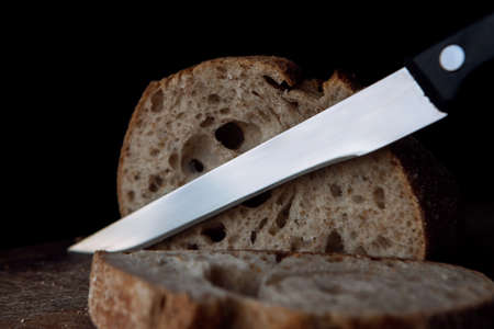 Bread on the woodの写真素材