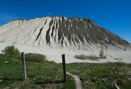 Mountain in the abandoned mines. Quarry and old prison architecture. The ashes dunes in  Estonia, Europe.の写真素材