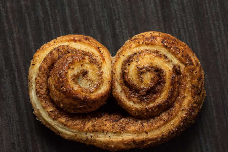 Cinnamon cookie. Concept of food and pastry products.の写真素材