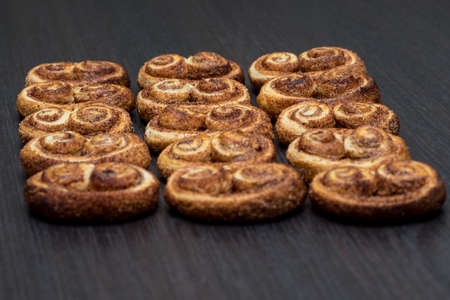 Cinnamon cookie. Concept of food and pastry products.の写真素材