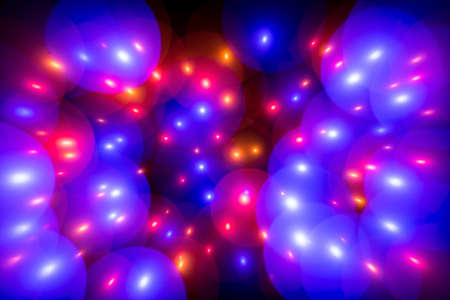 Decorative multicolour bubbles, Christmas concept