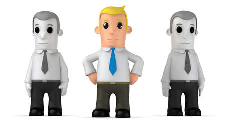 funny cartoon character manager の写真素材