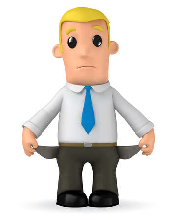 funny cartoon character manager の写真素材