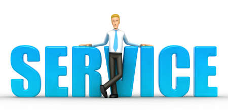 Illustration of an abstract character on a white background for use in presentations, etc.の写真素材