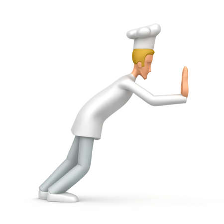 Illustration of an abstract character on a white background for use in presentations, etc.の写真素材