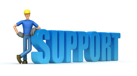 Illustration of an abstract character on a white background for use in presentations, etc.の写真素材