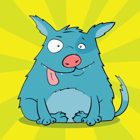 funny dogのイラスト素材