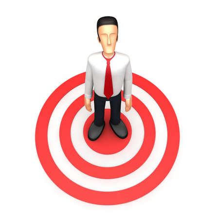 Illustration of an abstract character on a white background for use in presentations, etc.の写真素材