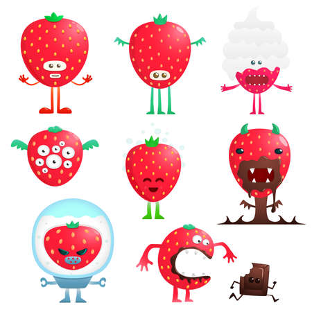 Funny strawberryのイラスト素材