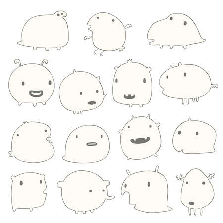 funny monstersのイラスト素材