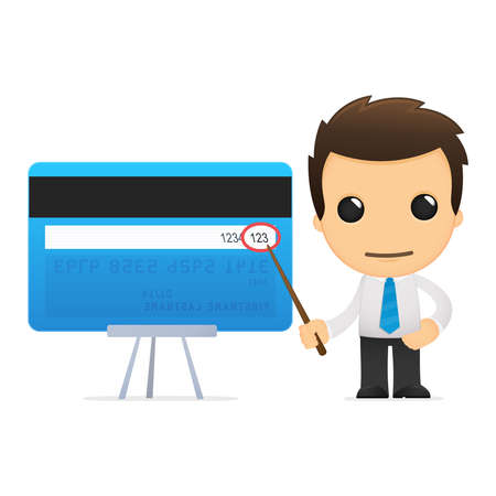 funny cartoon office workerのイラスト素材