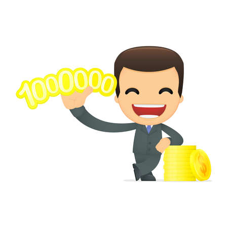 funny cartoon bossのイラスト素材