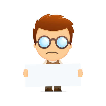 funny cartoon geniusのイラスト素材