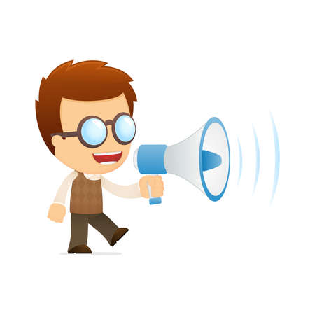 funny cartoon geniusのイラスト素材