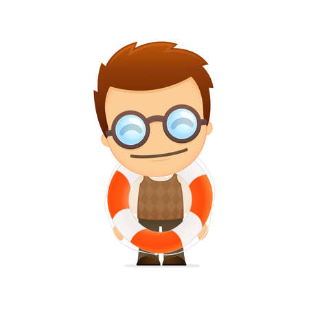 funny cartoon geniusのイラスト素材