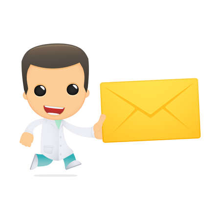 funny cartoon doctorのイラスト素材