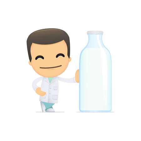 funny cartoon doctorのイラスト素材