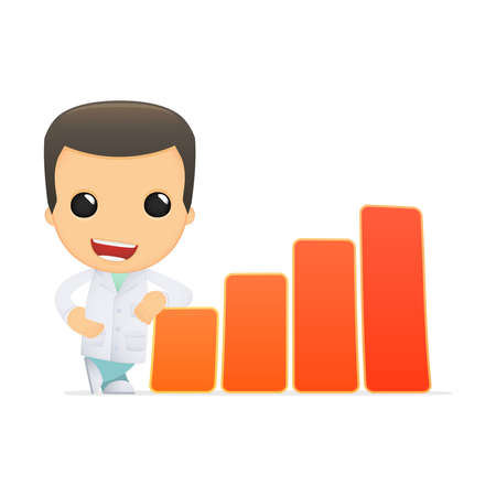 funny cartoon doctorのイラスト素材