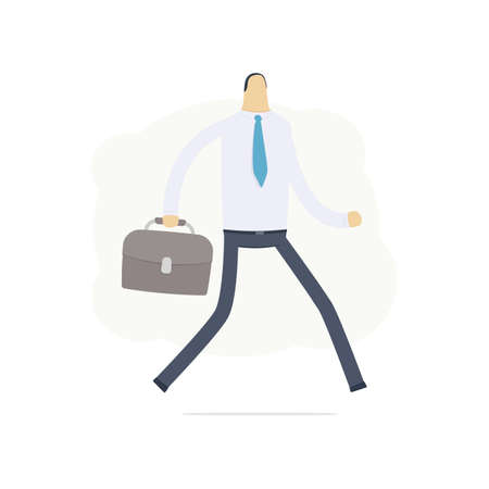 Manager run on the jobのイラスト素材