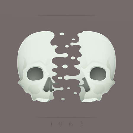 split skullのイラスト素材