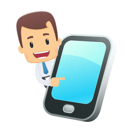 manager in various poses for use in advertising, presentations, brochures, blogs, documents and forms, etc.のイラスト素材